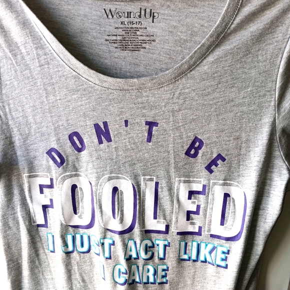 Wound Up Dont Be Fooled Grey Tshirt Size XL - Picture 1 of 3